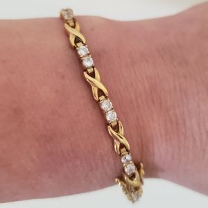 Goldtone Tennis Bracelet